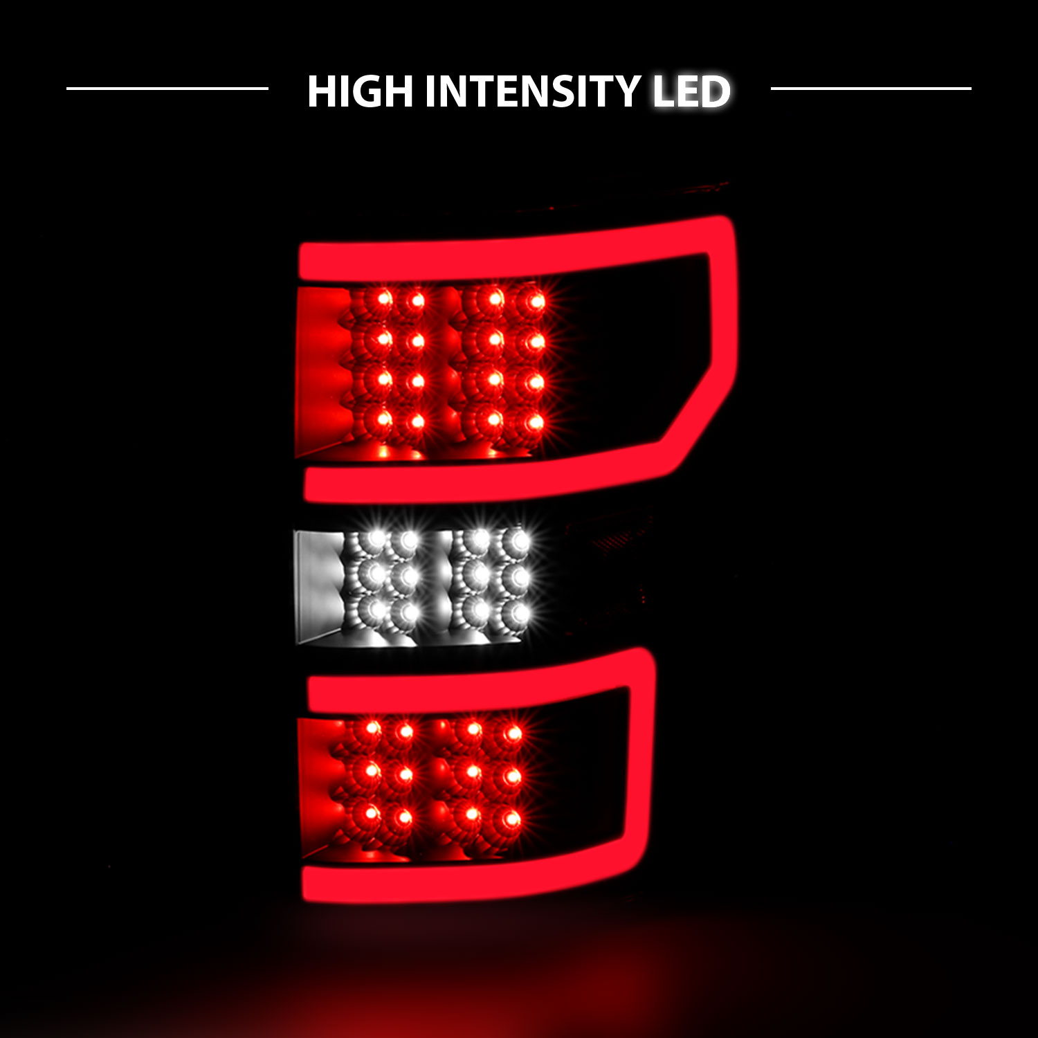 20182020 Ford F150 F150 Pickup XL XLT Black LED Bar Tail Lights Lamps